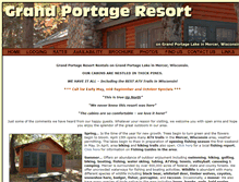 Tablet Screenshot of grandportageresort.com